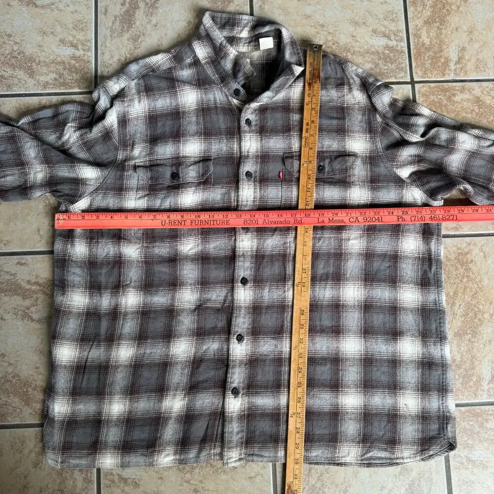 Levi's Flannel Long Sleeve Shirt Button Up Mens Size‎ 3XL 100% Cotton Gorpcore